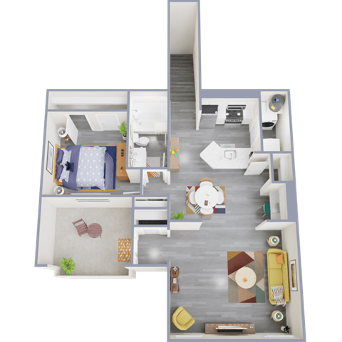 a floor plan of a two bedroom apartment